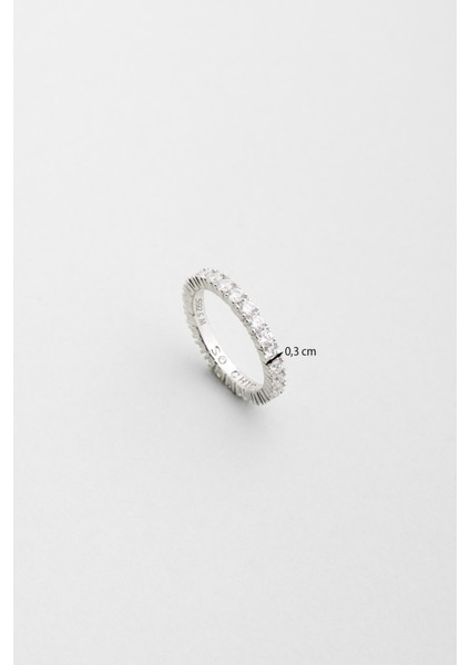 Mozanit Rüyası 18 Ayar Beyaz Altın Kaplama Gümüş Tamtur Yüzük modelleri