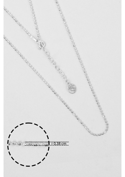 Italyan Aria 18 Ayar Beyaz Altın Kaplama 43 cm Gümüş Zincir Kolye modelleri