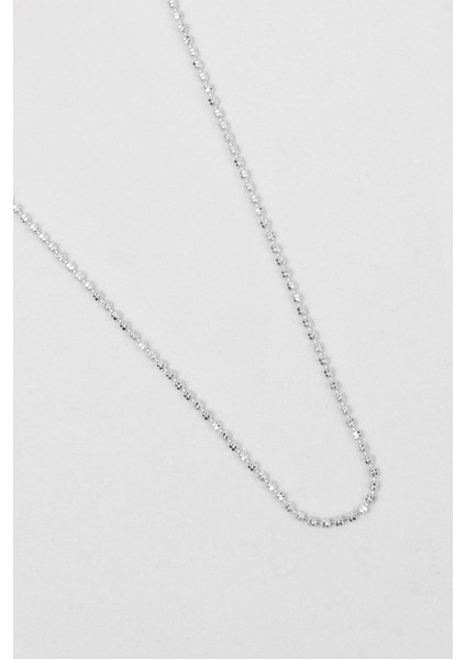 Italyan Aria 18 Ayar Beyaz Altın Kaplama 43 cm Gümüş Zincir Kolye indirimleri