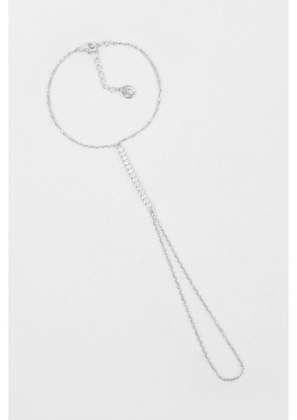 Phoebe 18 Ayar Beyaz Altın Kaplama 23 cm Gümüş Şahmeran