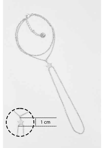 Mistik Yıldız 18 Ayar Beyaz Altın Kaplama 21 cm Gümüş Şahmeran modelleri