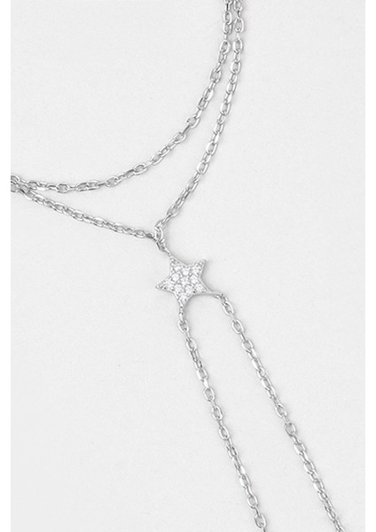 Mistik Yıldız 18 Ayar Beyaz Altın Kaplama 21 cm Gümüş Şahmeran indirimleri