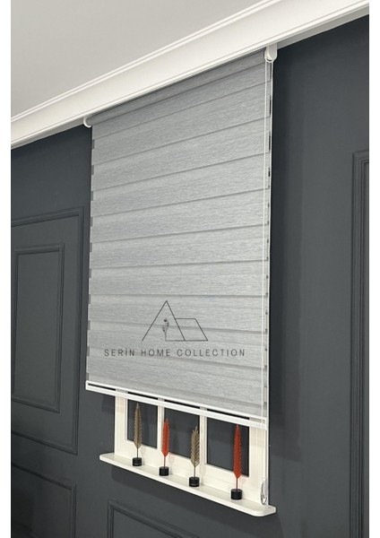 Gri Bambu Zebra Stor Perde (Dayanıklı Alüminyum Kasa) fırsatları