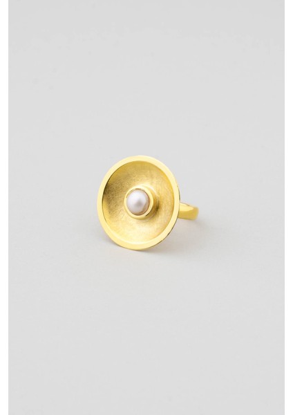 Doğal Inci 18 Ayar Sarı Altın Kaplama Gümüş Yüzük fiyatları