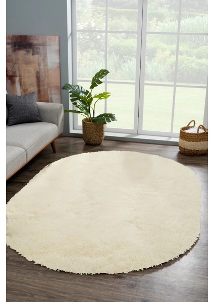 Yumuşak Modern Peluş Kaymaz Salon Oturma Çocuk Yatak Odası Mutfak Antre Krem modelleri