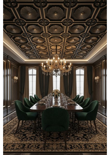 Royal Siyah Gold Eskitme 45X45 cm Dekoratif Duvar Paneli – 6’lı Set fiyatları