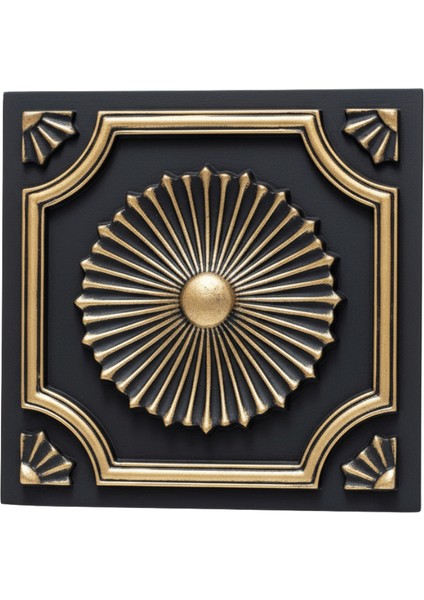 Royal Siyah Gold Eskitme 45X45 cm Dekoratif Duvar Paneli – 6’lı Set fırsatları