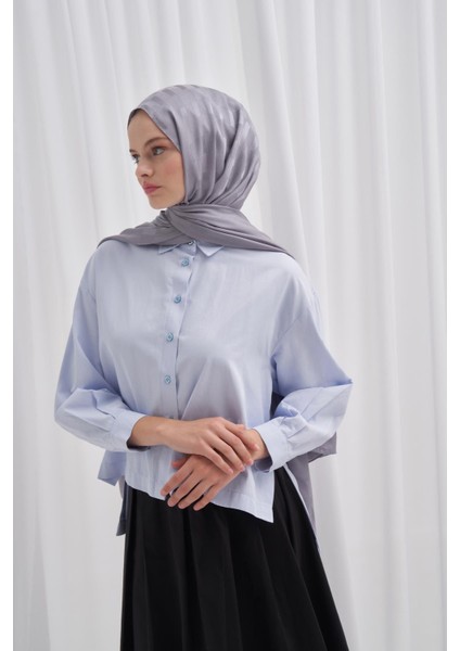 Silver Carell Küpçizgi Jakar Italyan Ipekli Şal