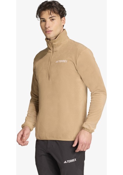 Multi Essentials 1-2 Zip Fleece Erkek Kahverengi Yürüyüş Polar.-