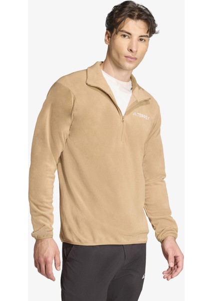 Multi Essentials 1-2 Zip Fleece Erkek Kahverengi Yürüyüş Polar.-