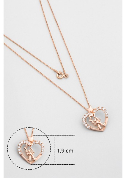 Liora Heart 18 Ayar Rose Altın Kaplama 55 cm Gümüş Kolye modelleri