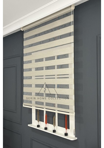 Koyu Krem Bambu Zebra Stor Perde (Dayanıklı Alüminyum Kasa) modelleri