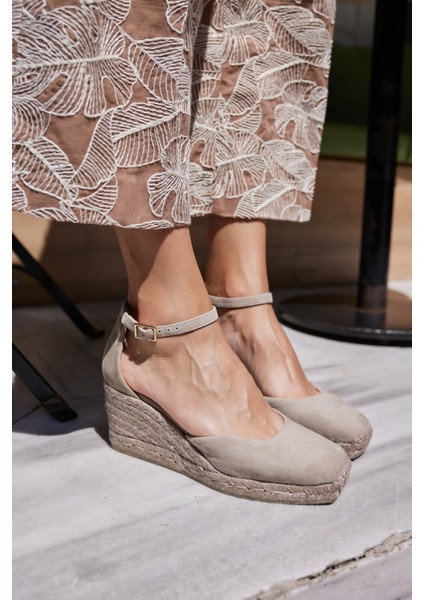 Hester Kadın Taba Gercek Suet Espadrıl Taban Ispanya Uretımı Sandalet