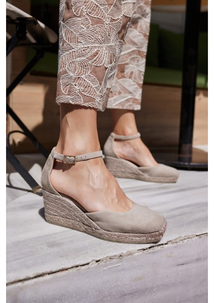 Hester Kadın Taba Gercek Suet Espadrıl Taban Ispanya Uretımı Sandalet