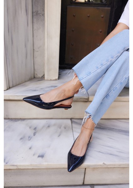 Haris Kadın Tereyag Sarısı Gercek Deri Mını Topuklu Slingback Ayakkabi fırsatları