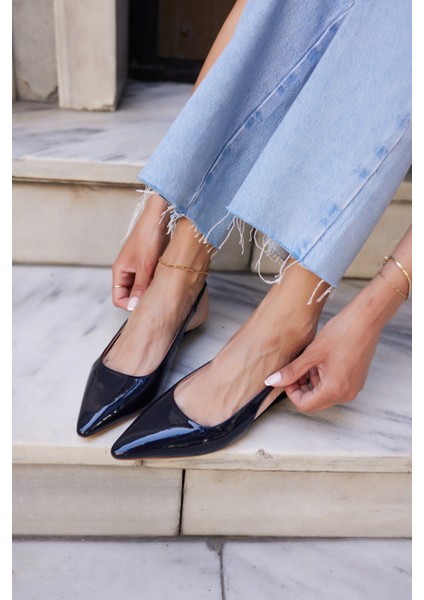 Haris Kadın Tereyag Sarısı Gercek Deri Mını Topuklu Slingback Ayakkabi indirimleri