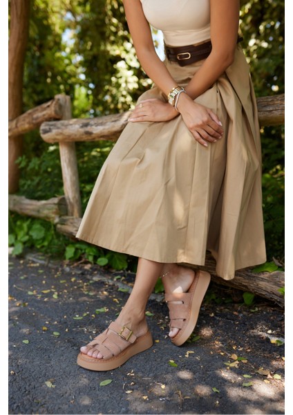 Dalia Kadın Taba Tutun Suet Terlik modelleri