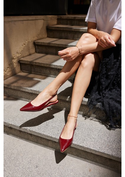 Haris Kadın Tereyag Sarısı Gercek Deri Mını Topuklu Slingback Ayakkabi fiyatları