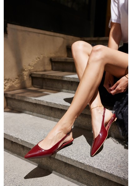 Haris Kadın Tereyag Sarısı Gercek Deri Mını Topuklu Slingback Ayakkabi fırsatları