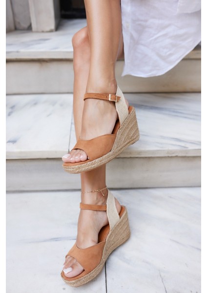 Bobi Kadin Lacivert Gercek Deri Suet Espadril Sandalet indirimleri