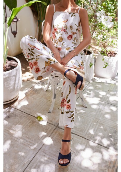 Bobi Kadin Lacivert Gercek Deri Suet Espadril Sandalet