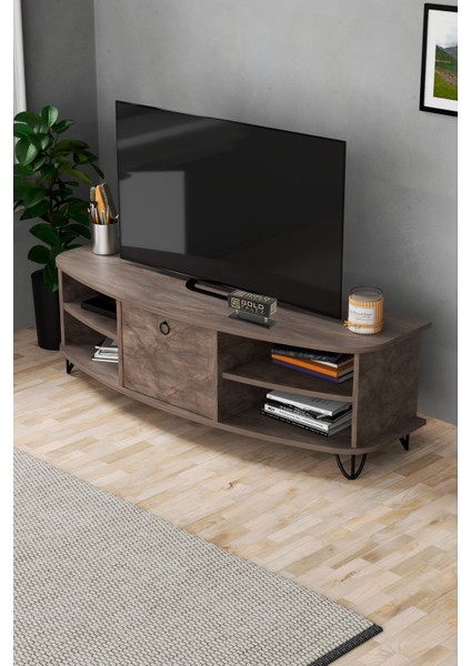 Tv Sehpası Tv Ünitesi Saraylı Atlantik Çam - Antrasit 5061