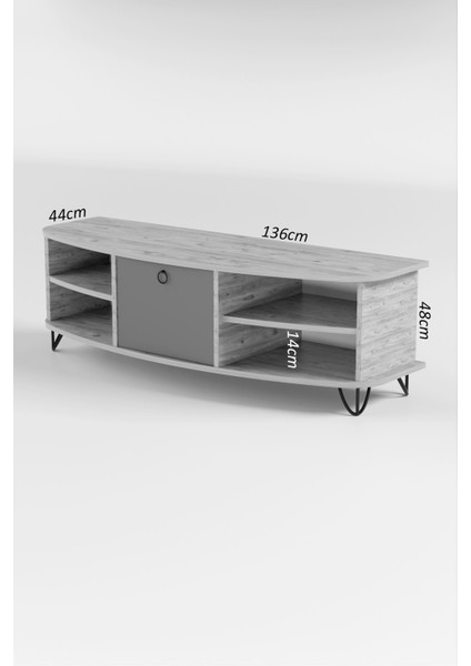 Tv Sehpası Tv Ünitesi Saraylı Atlantik Çam - Antrasit 5061 modelleri