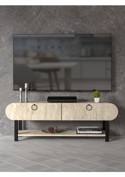 Zigon Sehpa Damla Gold Beyaz