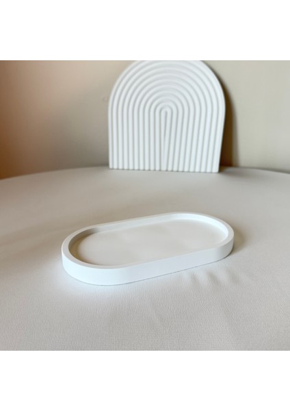 El Yapımı Beyaz Oval Takı & Sunum Tabağı modelleri