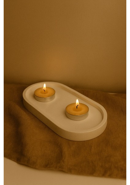 El Yapımı Beyaz Oval Takı & Sunum Tabağı fırsatları