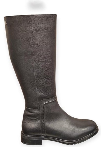 20717K Düz Topuk Klasik Deri Kadın Çizme