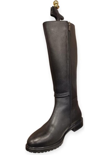 20717K Düz Topuk Klasik Deri Kadın Çizme fırsatları