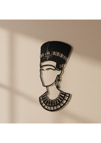 Nefertiti Duvar Dekoru - 3D Baskı Sanat Eseri | 20 cm Boy