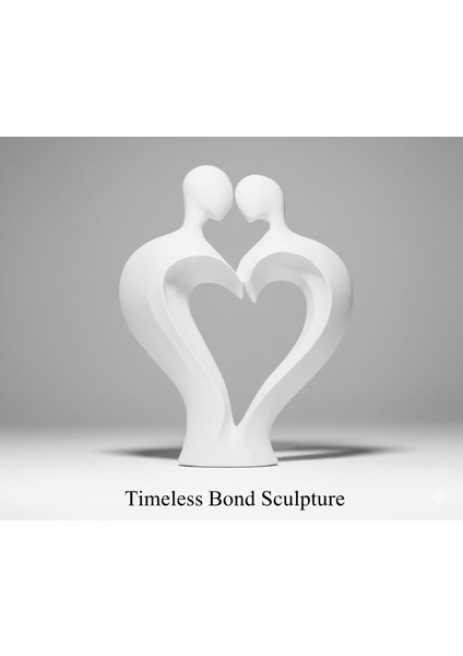 Minimalist Aşk Temalı Sonsuz Bağ Heykeli - 11 cm / 3D Yazıcı Baskısı fiyatları