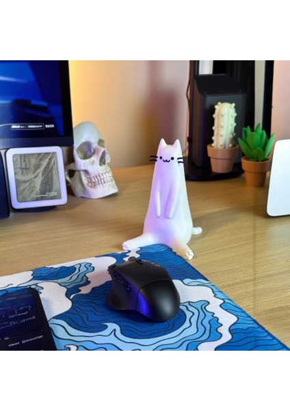 Minimalist Kedi Figürü – 3D Yazıcı Baskı Dekoratif Obje (16 Cm) fiyatları