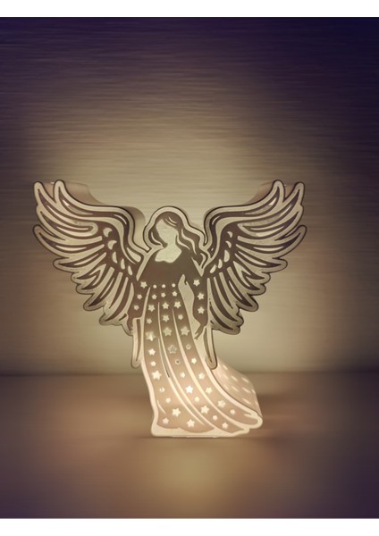 Işıklı Melek Figürü – Tealight Dahil Dekoratif Aydınlatma