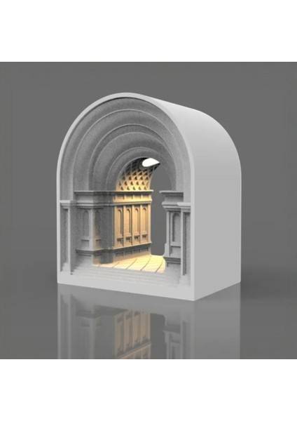 Gotik Kemer Işık Lambası - 3D Baskı Pla Dekoratif Avize (22X18X12 Cm) fiyatları