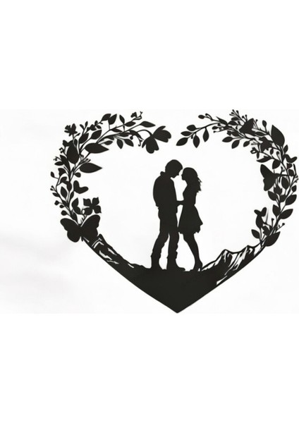 Aşkın Kalbi 3D Dekoratif Duvar Dekoru