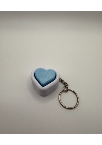 Kalp Şekilli Klik Sistem Anahtarlık (2 Adet) 3D Yazıcı