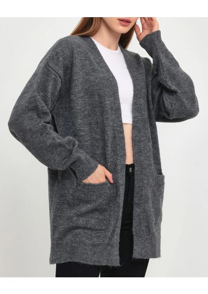 Cep Detaylı Uzun Triko Hırka modelleri