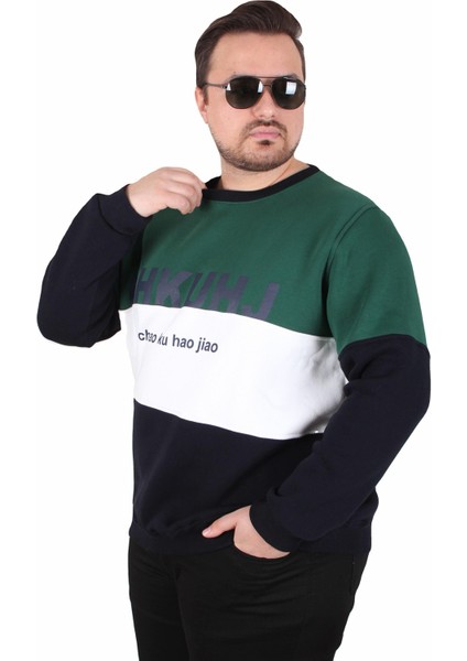 Mocgrande Büyük Beden Bisiklet Yaka 3ip Sweat Chao Ku 25721 Neftı fiyatları