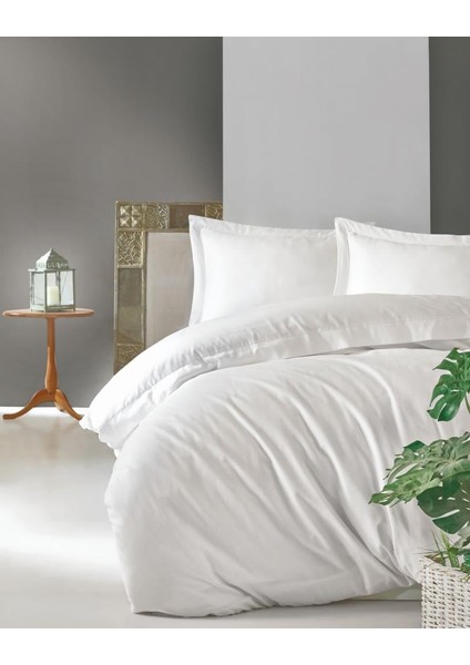 Çift Kişilik Saten Nev Takımı Elegante Beyaz
