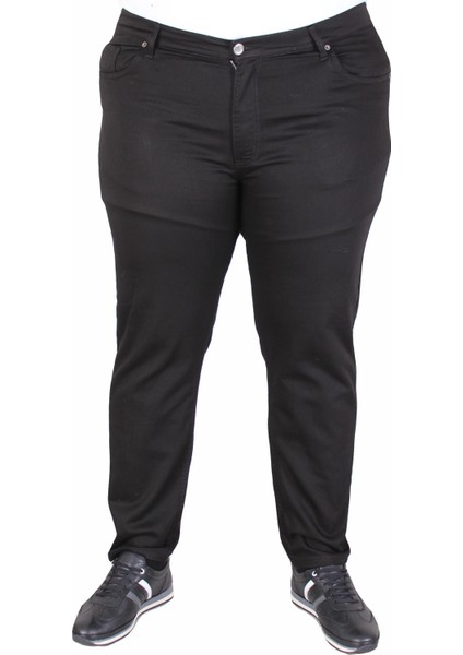 Mocgrande Büyük Beden Klasik 5 Cep Pantolon Venedik 11916 Sıyah
