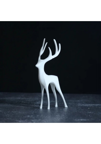 Dekoratif Geyik Heykeli – Modern Tasarım 25 cm (Pla Malzeme, 3D Yazıcı Baskı) modelleri