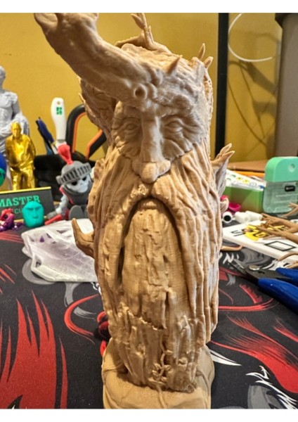 Mistik Ağaç Ruh Heykeli - Pla Dekor 16 cm 3D Yazıcı ile Üretilmiş