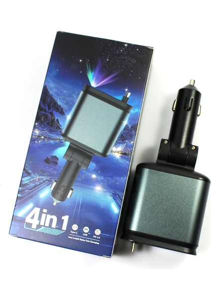 Araç Şarj Aleti, 4'ü 1 Arada Hızlı Şarj Araç 66W Araç USB Çakmaklık Şarj Cihazı fiyatları