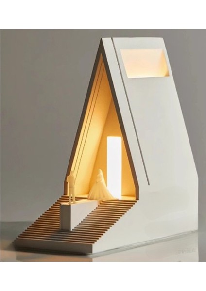 Lumina Ascent Masa/gece Lambası (Usb Kablo Girişli) 20 cm 3D Yazıcı Pla