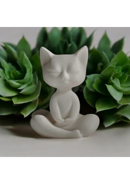 Yoga Yapan Kedi Dekoratif Biblo modelleri