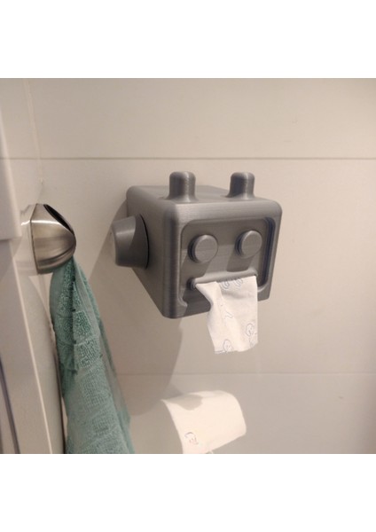 Robot Tasarımlı 3D Baskı Tuvalet Kağıdı Tutucu – 15 cm