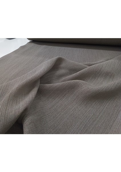 Kalın Dokulu Keten Tül Perde - Açık Kahve - 1x2,5 Pile - KTN636